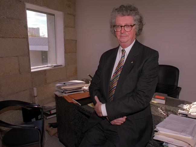 A picture of Chief Justice Alan Blow from 2000, when he had just been appointed to the bench of the Supreme Court of Tasmania.