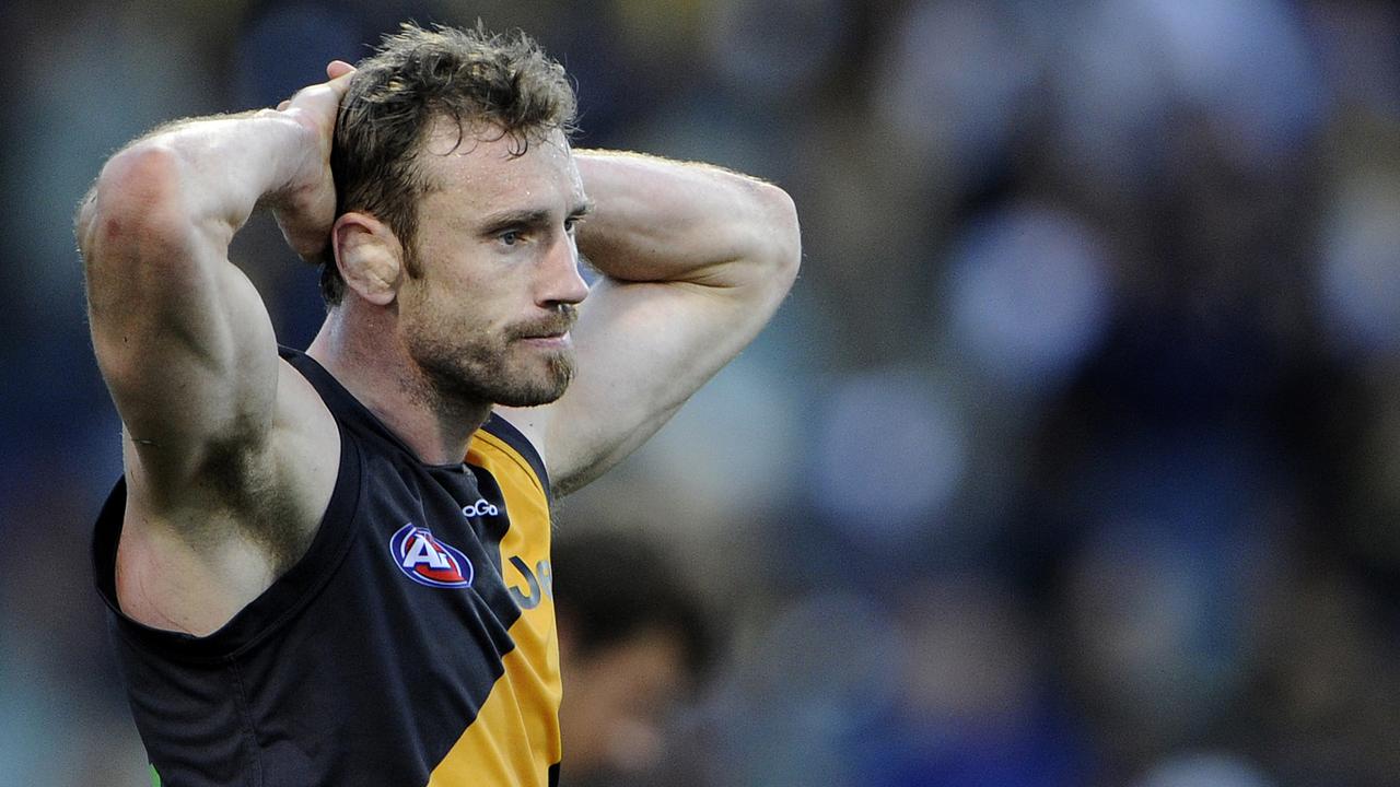 Tigers star Shane Tuck after a loss.