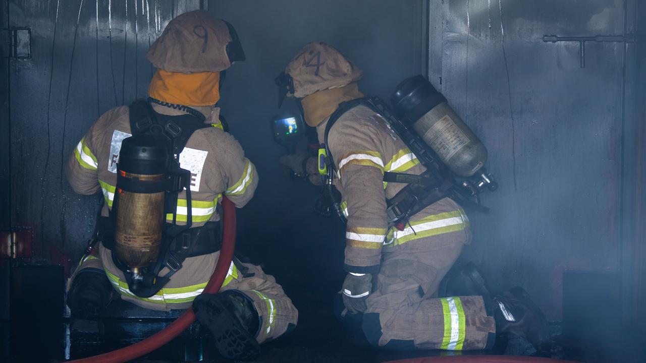 Police and Metro Fire Service crews were called to a Leewood Rd home in Paradise about 12.30am Tuesday with reports of a house fire. Picture: Tom Huntley/File