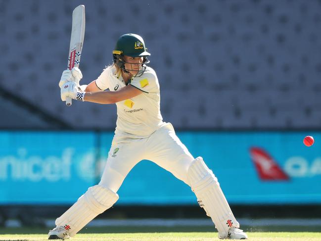 Annabel Sutherland is one of three Australian women to score three Test centuries Picture: Getty Images