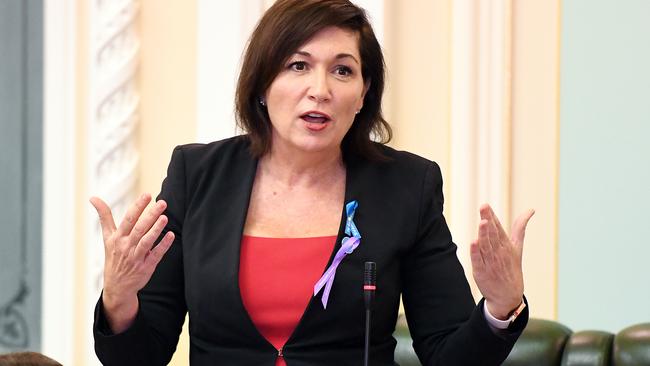 Queensland Environment Minister Leeanne Enoch speaks during Question Time today. Picture: Dan Peled/AAP