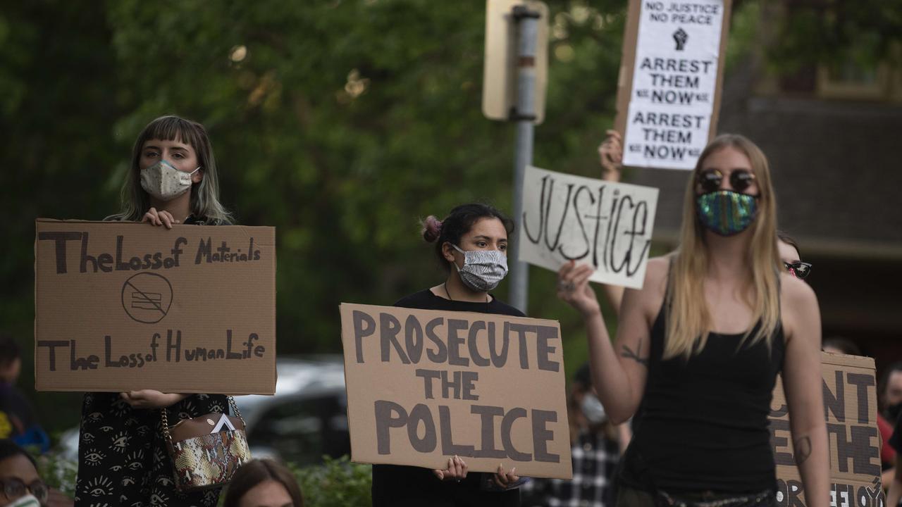 These protesters called for the officers involved to be prosecuted. Picture: Stephen Maturen/Getty Images/AFP