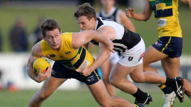 Mitch Hardie in action in the SANFL. Picture: Dean Martin