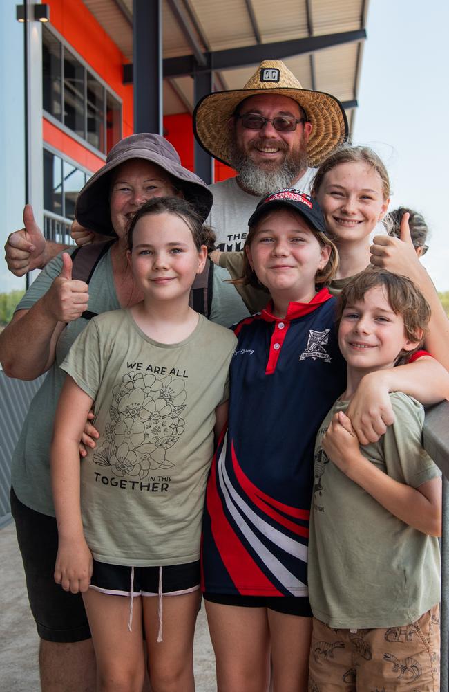 Clinton Rose, Helen Rose, Louise Rose, Izzy Rose, Olivia Rose and George Rose at the 2023 Bridgestone World Solar Challenge, Hidden Valley Raceway, Saturday, October 21, 2023. Picture: Pema Tamang Pakhrin.