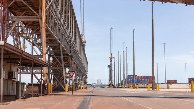 The oil spill stretched from East Arm Wharf (pictured) to Stokes Hill Wharf, the biggest spill he claims he could remember in the harbour. Picture: Floss Adams