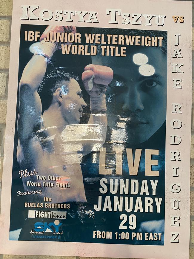 A poster promoting Kostya Tszyu’s world title fight on January 29, 1995.