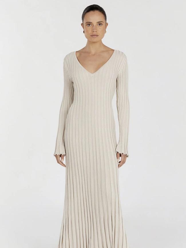 DISSH Reign Stone Sleeved Knit Midi Dress – $159.99. Picture: Supplied