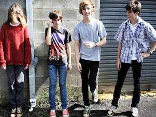 OFF THE PLANET: Triple J Unearthed High finalists and Alstonville High Year 12 students (from left) Sam Speck, Ben Hannam, Cameron Holdstock and Daniel Muszynski, of the band Glass Towers.