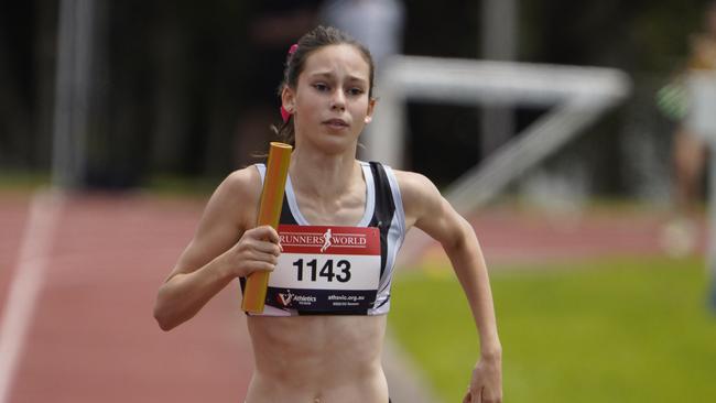 Victorian Track Relay Championships. Sophie Hall (Box Hill). Picture: Valeriu Campan