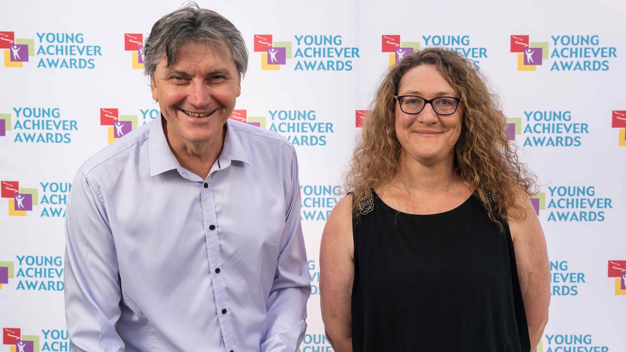 Greg Muller &amp; Karla Grant at the NT Young Achiever Awards. Picture: Pema Tamang Pakhrin