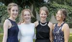 School formals. Calvin Christian school grade 12, Villa Howden, Howden. Sophie Pilcher, Rebekah Morrison, Kaitlyn Tilley and Lisa Walker.