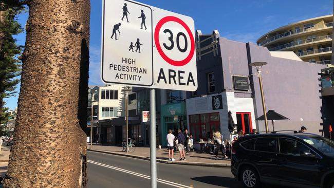 New 30 km/h speed restrictions have been introduced in Manly. Picture: Julie Cross