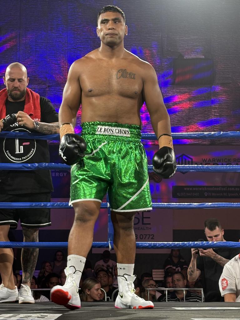 Tevita Pangai in the ring. Picture: Supplied