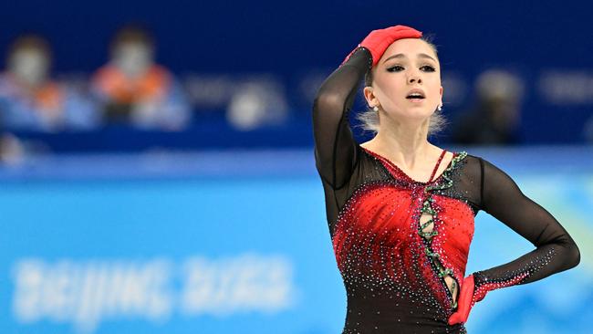 Russia's Kamila Valieva during the 2022 Winter Olympics. Photo by WANG Zhao / AFP.