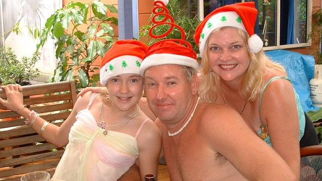 Toyah Cordingley, her father Troy and his friend Mary.