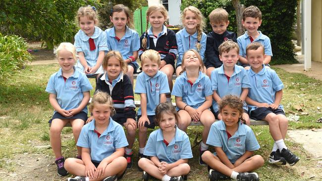 Lisieux Catholic Primary School. Class Carmel Blanc Back row from the Left: Charlotte Bergin, Riley Flynn, Layla Smith, Billi Milton, Sonny Chapman, Joshua Hacche. Middle row: Coco Cuolahan, Maeve Griggs, Lennox Dunstan, Poppy Vallence, William Osborn, Bodhi Hay. Front row from the Left: Emmy Francis, Zali Duncan, Ziggy Bationo Absent: Niall Kerr