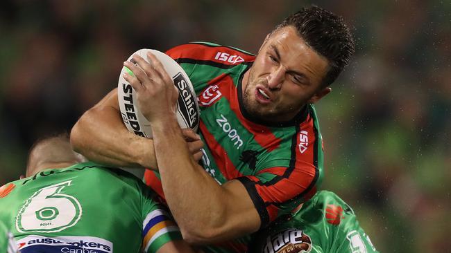 Burgess in action for Souths during his playing days.