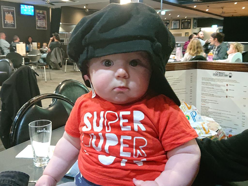 29/05/2019 - We were out for dinner and someone decided that his cousins hat was pretty cool Picture: Nicholas Sullivan