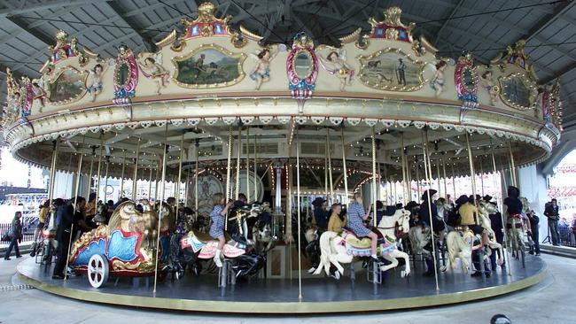 The carousel pictured after its $2 million restoration in 2001. Picture: HWt Library.