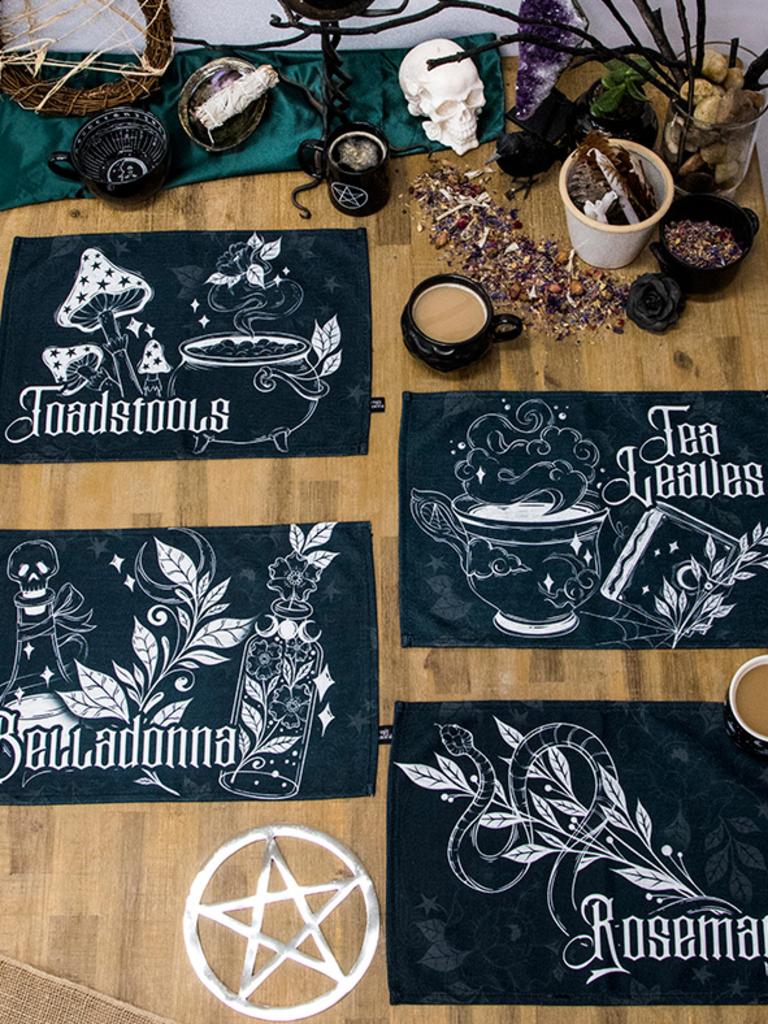 Witch-inspired place mats from Tragic Beautiful. Picture: Supplied