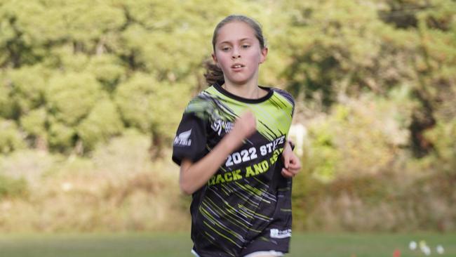 Aria Violini has done well in her first year of athletics and could be a star on the rise. Picture: Ballarat YCW/Matt Ashley.