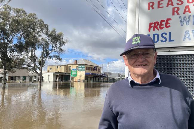 Joe Demamiel of The Globe Hotel in Forbes. The hotel has been inundated twice in 10 days. Picture: Aymon Bertah