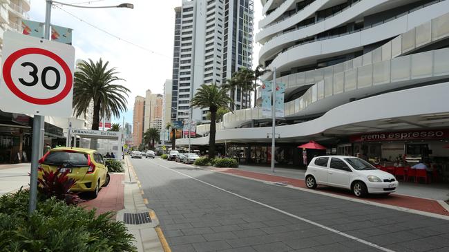 Broadbeach was unusually quiet over the weekend. Picture: Mike Batterham