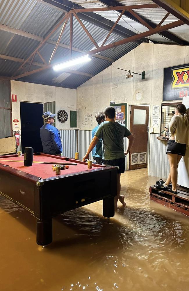 Flooding inside the Lorraine Station compound