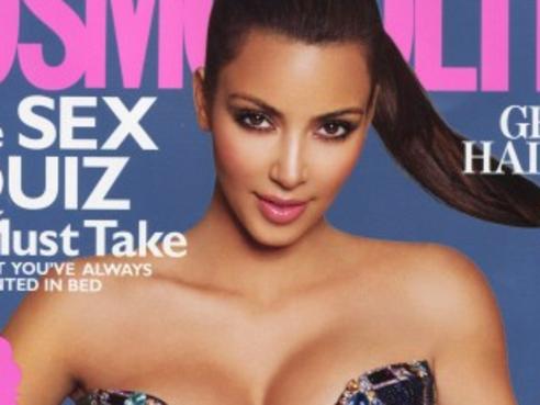 Kim Kardashian on the cover of Cosmopolitan magazine in Australia.