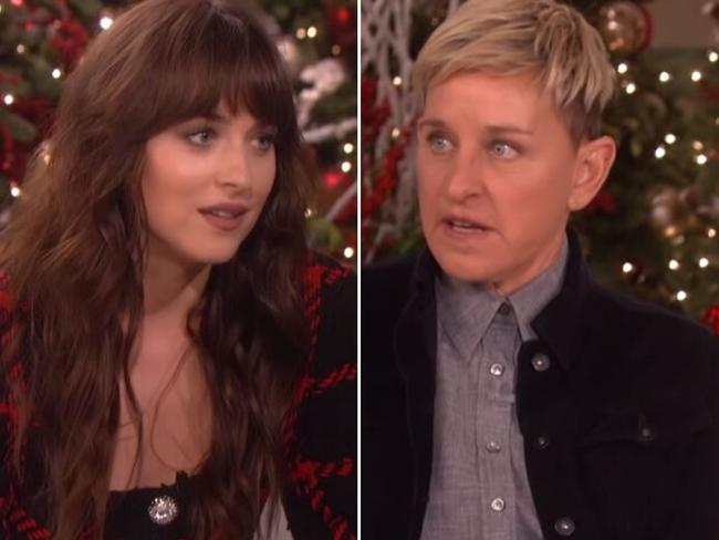 Ellen had a cringey chat with Dakota Johnson.