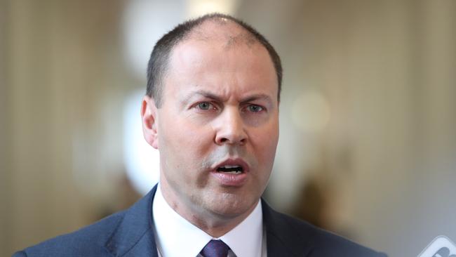 Treasurer Josh Frydenberg at Parliament House in Canberra. Picture Kym Smith