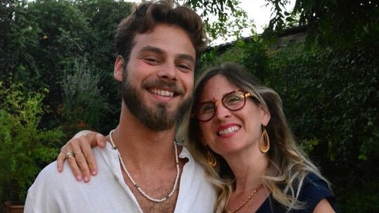 Alon Ohel with his mother Idit. Picture: Channel 12.