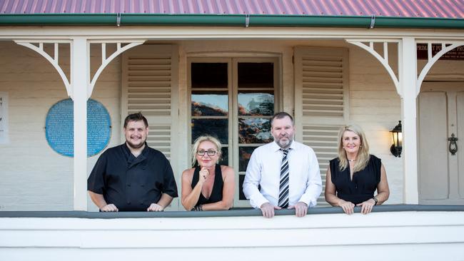 Proprietor Mary Gibb with head chef Mitchell Efeimoff, restaurant manager Ben Platt and wedding and events co-ordinator Carol Balfour. Picture: The Courthouse Restaurant.