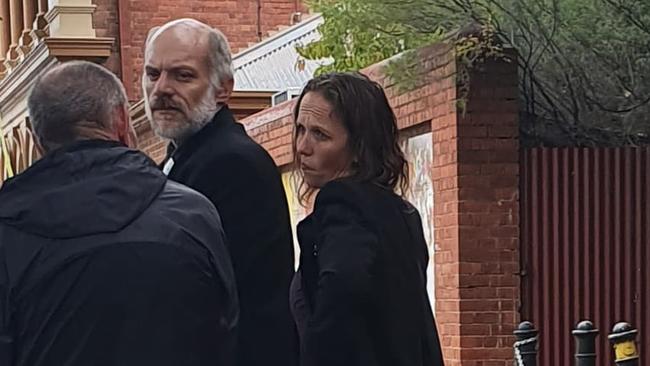 James Wynd and Roxanne Sutherland outside Albury courthouse.