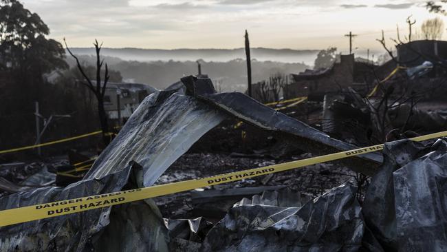 The bushfire started on March 18 and destroyed 65 houses, 30 caravans and cabins and damaged 39 other houses. Picture: Getty