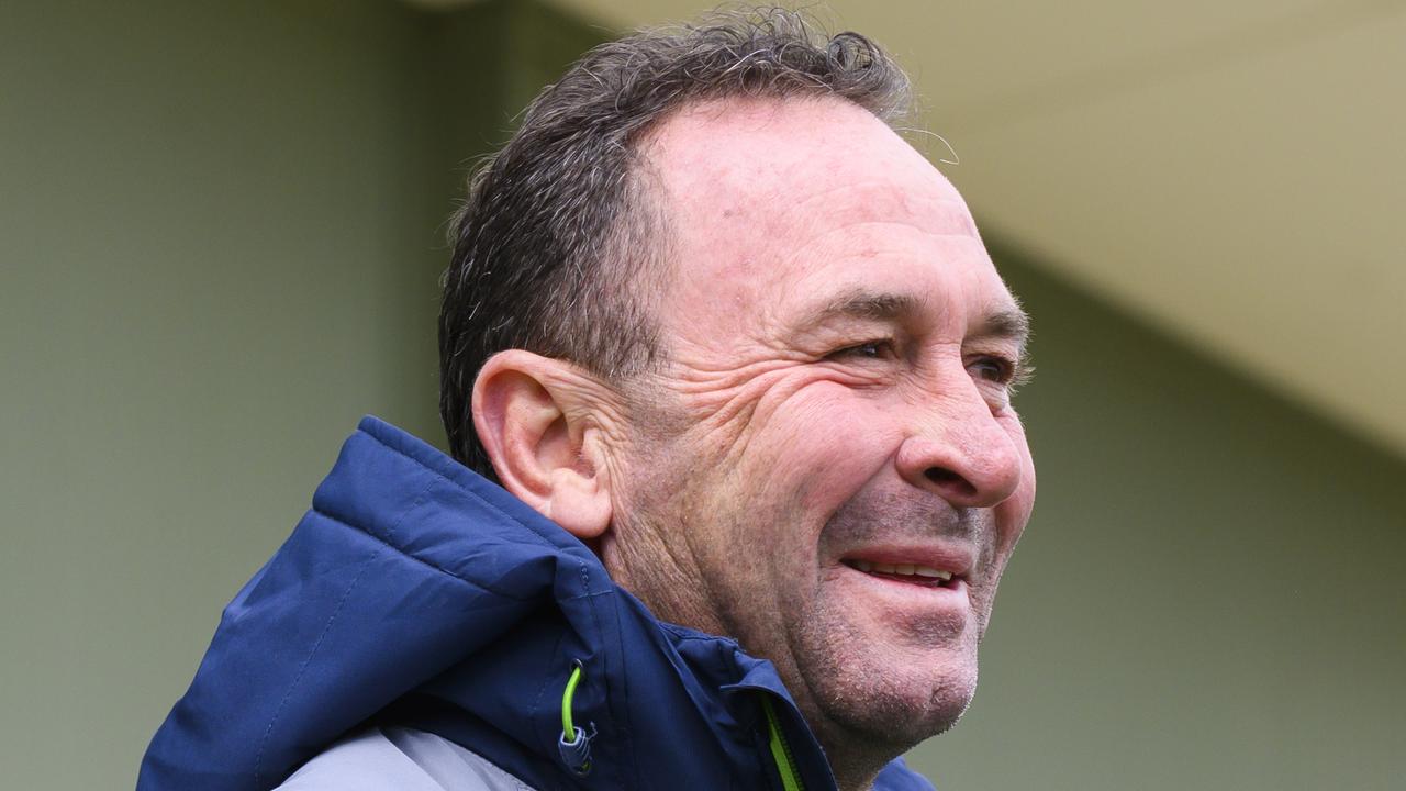 Canberra Raiders coach Ricky Stuart reacts