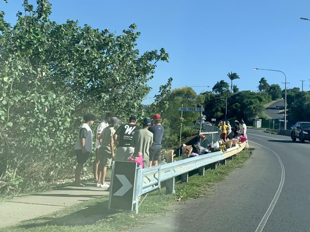 A memorial has been set up at the scene of the Yeppoon car crash which claimed the life of St Brendan's College student Rhys Yore.