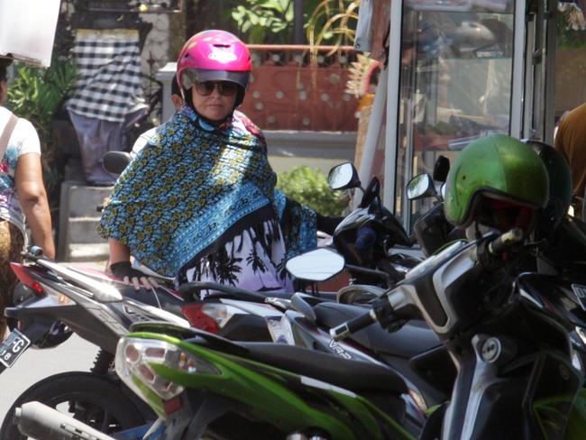 Australian Schapelle Corby going to buy something in Kuta. Picture: Supplied