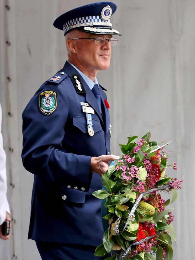 Mr Lanyon at Remembrance Day last year. Picture: NCA NewsWire/Dylan Coker