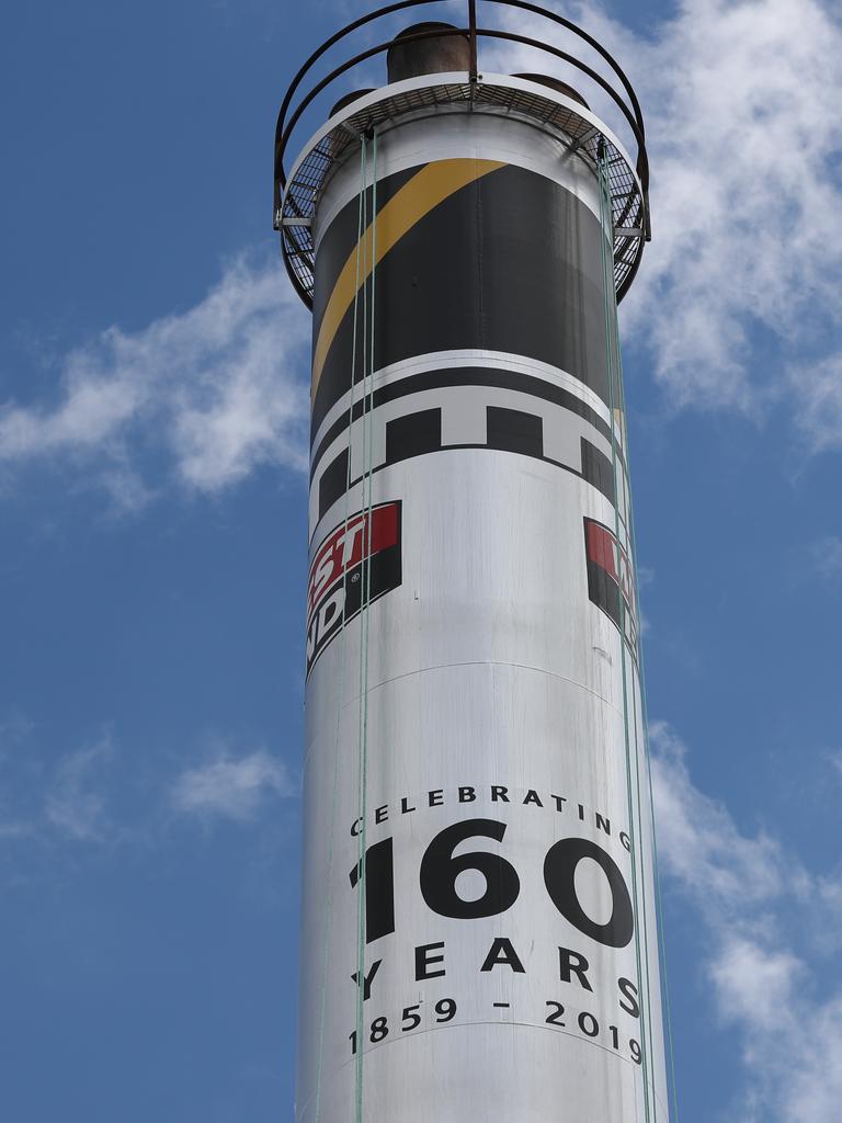 SANFL chimney unveiling at the West End Brewery in September 2019.