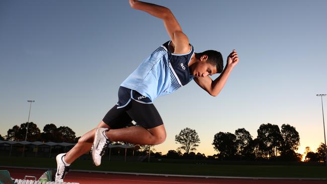 Local Sports Star nominee Chris Alaelua helped NSW snatch gold in the 4x100 relay. Picture: Robert Pozo