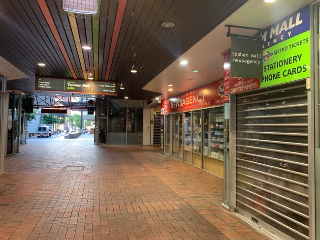 Topham Mall at 8.40am. Picture: Tricia Watkinson