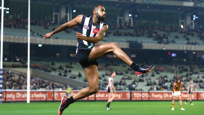 Heritier Lumumba of the Collingwood Magpies. Picture: Michael Klein.