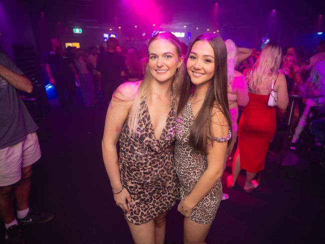 Olivia Clark and Indy Skye at Cocktails Nightclub. Picture: Lucas Linck