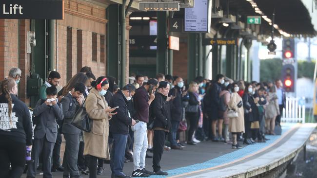 The train network suffered major delays on Wednesday as strikes took out about 75 per cent of services. Picture: John Grainger