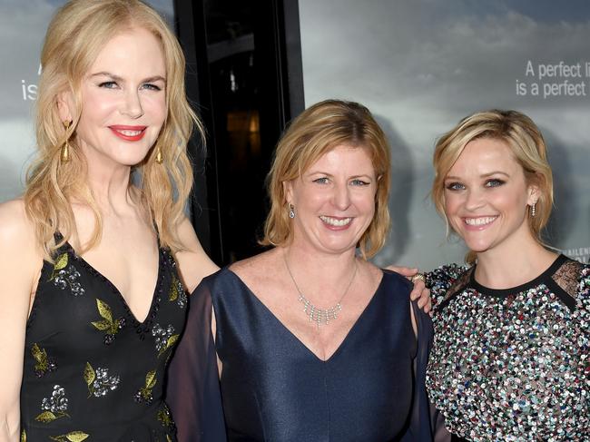 EMBARGOED SUN FEB 19 TV COLUMN Nicole Kidman, Liane Moriarty and Reese Witherspoon. Picture: Supplied/Foxtel.