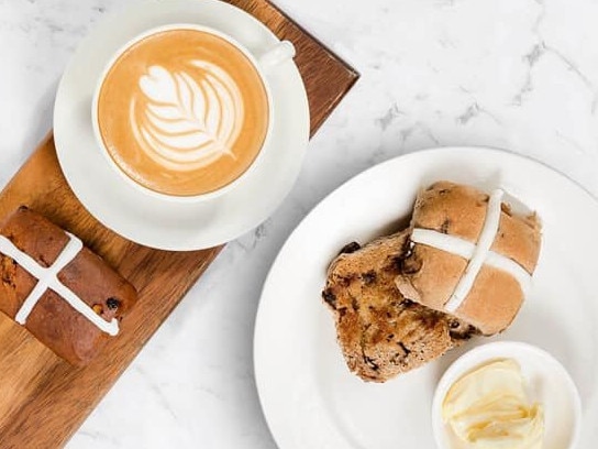 Easter treats around Toowoomba: Hot cross buns and bars from The Shingle Inn.