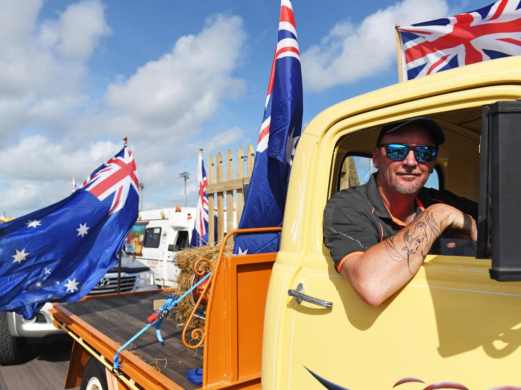 Richard Chandler at Hidden Valley for the annual Variety NT Australia Day Ute run. Picture: Che Chorley