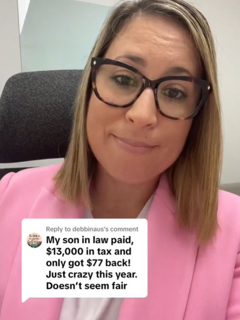 Many Aussies have been complaining about their low tax returns or being hit with bills this year. Picture: Natalie The Accountant/TikTok