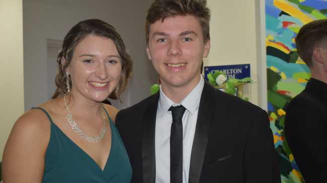 <p>Chloe Jensen and Caleb Holebrook at the St James Lutheran College formal.</p>